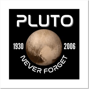 Pluto Never Forget Planet RIP 1930 - 2006 Posters and Art